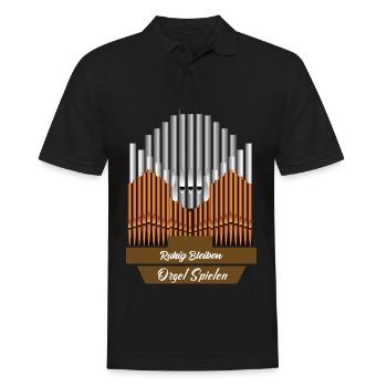 Orgel Organist Orgeler Kirche Organistin Orgelerin - Männer Poloshirt - Schwarz - Vorne - Kai (181cm)