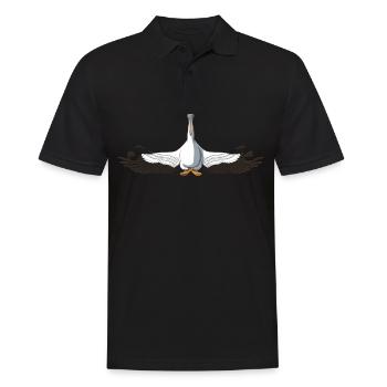 Pélican yoga méditant - Polo Homme - noir - Devant - Kai (181cm)