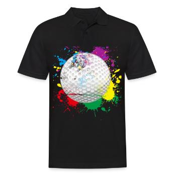 Splash Golf - Men's Polo Shirt - black - Front - Kai (181cm)