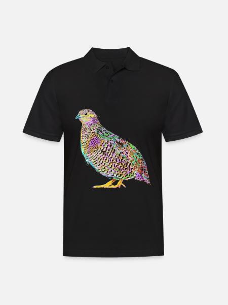 Splash Wachtel - Männer Poloshirt - Schwarz