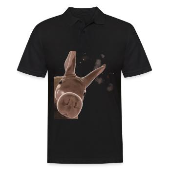 Curious Aardvark - Men's Polo Shirt - black - Front - Kai (181cm)