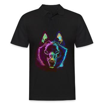 Splash Schipperke Hund - Männer Poloshirt - Schwarz - Vorne - Kai (181cm)