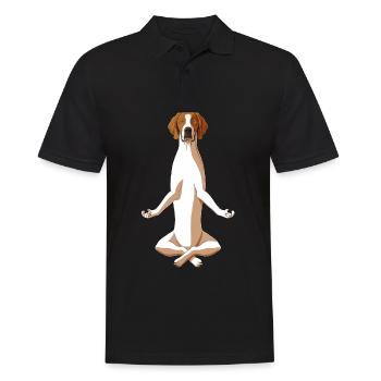 Meditate English Pointer Dog - Men's Polo Shirt - black - Front - Kai (181cm)