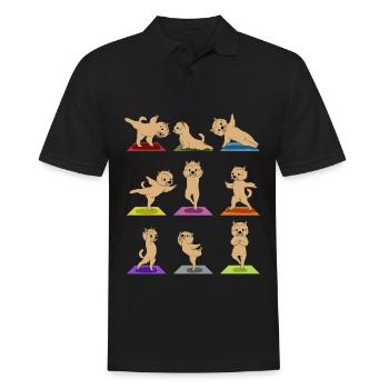 Yoga Mats Norwich Terrier Dog - Men's Polo Shirt - black - Front - Kai (181cm)