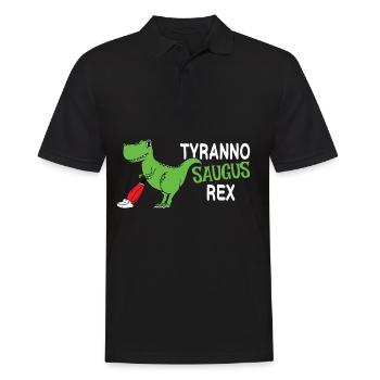 Tyranno Saugus Rex Dinosaurier - Männer Poloshirt - Schwarz - Vorne - Kai (181cm)