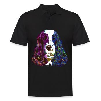 Splash English Cocker Spaniel Hund - Männer Poloshirt - Schwarz - Vorne - Kai (181cm)