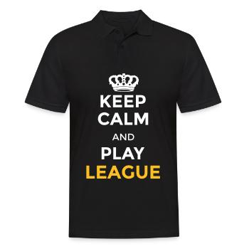 Keep calm and play league Be a legend gaming - Männer Poloshirt - Schwarz - Vorne - Kai (181cm)
