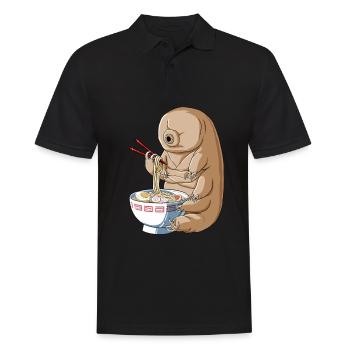 Funny Japanese Kawaii Ramen Tardigrade - Men's Polo Shirt - black - Front - Kai (181cm)
