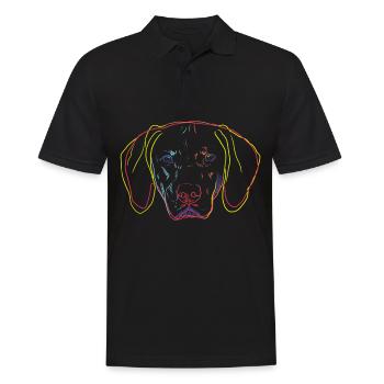 Strokes Ungarischen Vorstehhund Hund - Männer Poloshirt - Schwarz - Vorne - Kai (181cm)