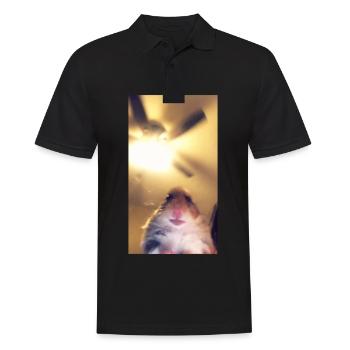 Meme Hamster Staring Front Camera - Men's Polo Shirt - black - Front - Kai (181cm)