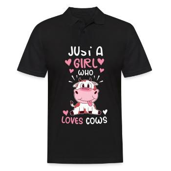 Vache Seulement Une fille, Les vaches Aime Les Fermiers - Polo Homme - noir - Devant - Kai (181cm)
