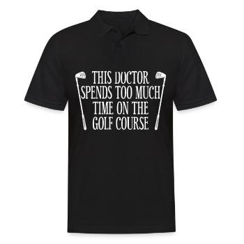 Doctor Golf Golfer Golf - Men's Polo Shirt - black - Front - Kai (181cm)