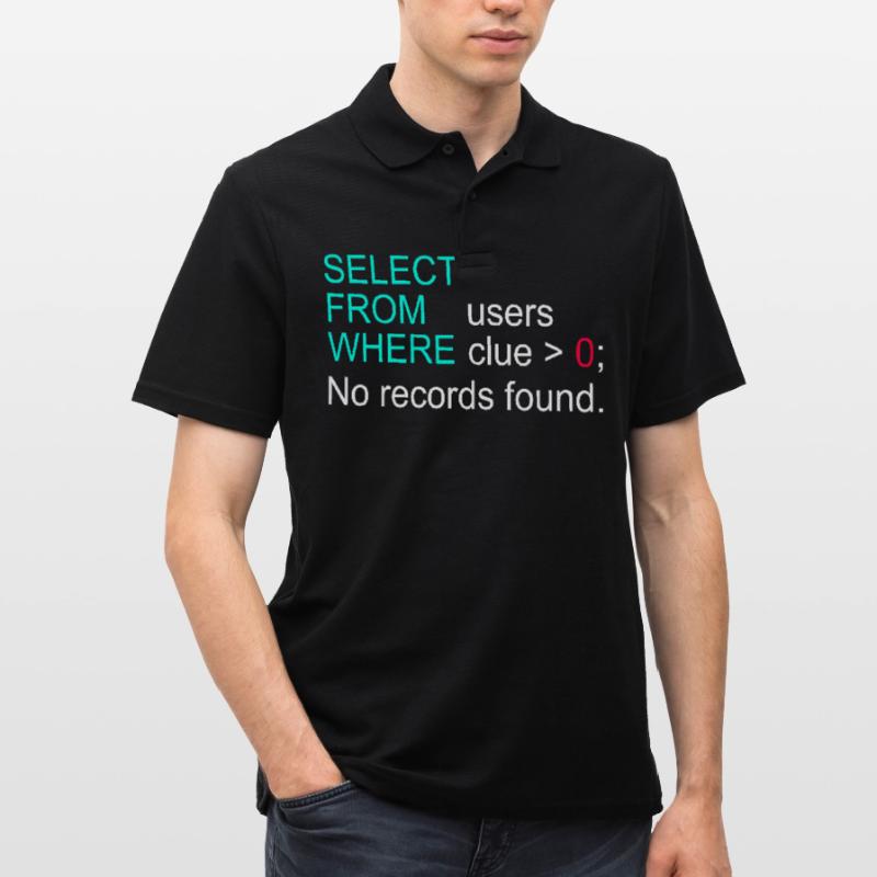 Données de base de données SQL Programmer Administration Polo Homme