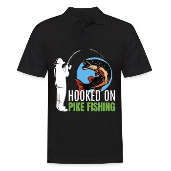 Lustiger Hechtangeln für Hecht Angler - Männer Poloshirt - Schwarz - Vorne - Kai (181cm)