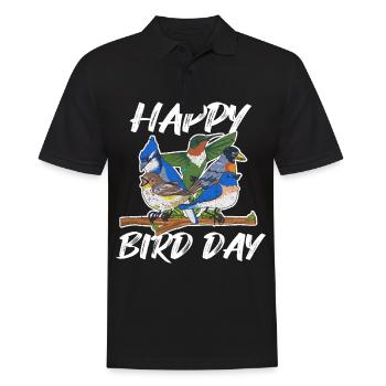 Ornithology pun for an ornithologist - Men's Polo Shirt - black - Front - Kai (181cm)