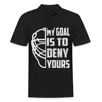 Hockey Goalie - Mon but est de le faire - Polo Homme - noir - Devant - Kai (181cm)