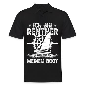 Segeln Segler Segelboot Rentner - Männer Poloshirt - Schwarz - Vorne - Kai (181cm)