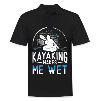 Kayaking makes me wet - Kayak Kayaker - Men's Polo Shirt - black - Front - Kai (181cm)