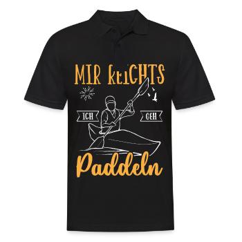 Mir reicht's ich geh paddeln Kajak Kanu - Männer Poloshirt - Schwarz - Vorne - Kai (181cm)