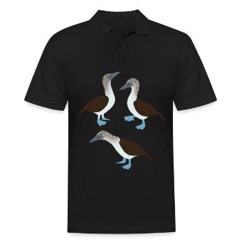 Funny Blue-Footed Boobies Birds - Men's Polo Shirt - black - Front - Kai (181cm)