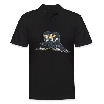 Vogel Wanderfalke - Männer Poloshirt - Schwarz - Vorne - Kai (181cm)