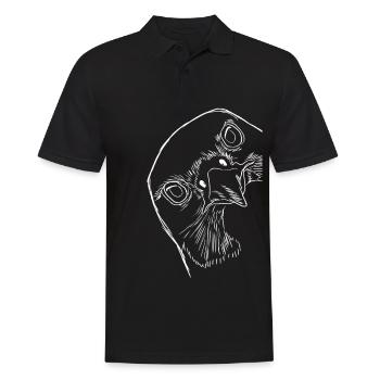 Witziger Vogel Wanderfalke - Männer Poloshirt - Schwarz - Vorne - Kai (181cm)
