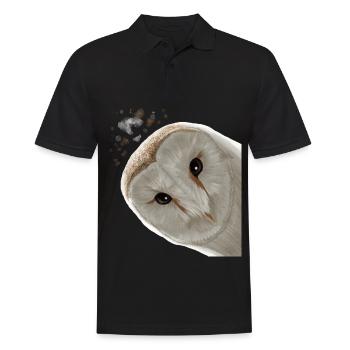 Vogel Eule - Männer Poloshirt - Schwarz - Vorne - Kai (181cm)