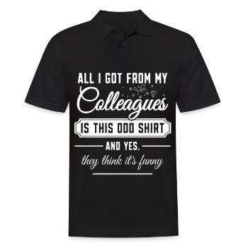 Abschiedsgeschenk Kollegen Jobwechsel - Männer Poloshirt - Schwarz - Vorne - Kai (181cm)