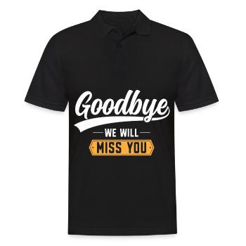 Abschiedsgeschenk Kollegen Jobwechsel - Männer Poloshirt - Schwarz - Vorne - Kai (181cm)