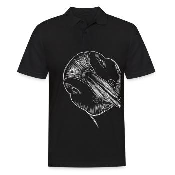 Drôle de macareux d’oiseau - Polo Homme - noir - Devant - Kai (181cm)