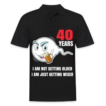40th birthday birthday gift 40 years - Men's Polo Shirt - black - Front - Kai (181cm)