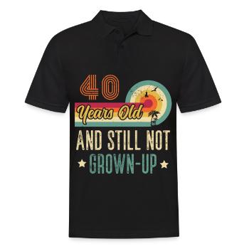 Cadeau d’anniversaire de 40 ans 40 ans - Polo Homme - noir - Devant - Kai (181cm)