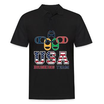 American 4. Juli Usa-trinkteam - Männer Poloshirt - Schwarz - Vorne - Kai (181cm)