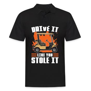 Drive It As If You Had It For Golfers - Men's Polo Shirt - black - Front - Kai (181cm)
