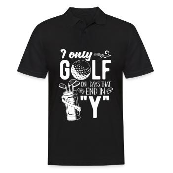 I Only Golf On Days That End With Y For Golfers - Men's Polo Shirt - black - Front - Kai (181cm)