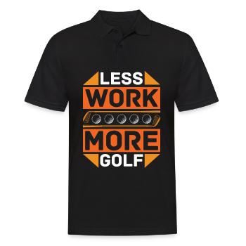 Less work, more golf for golfers - Men's Polo Shirt - black - Front - Kai (181cm)