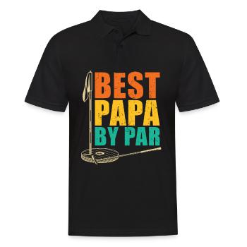 Best Dad by Par for Golfers - Men's Polo Shirt - black - Front - Kai (181cm)