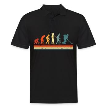 Eishockey-evolution Für Eishockeyspieler - Männer Poloshirt - Schwarz - Vorne - Kai (181cm)