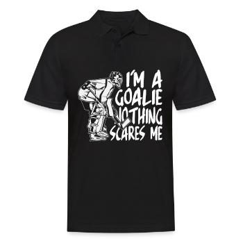 Ich Bin Ein Tormann, Nichts Macht Mir Angst Vor - Männer Poloshirt - Schwarz - Vorne - Kai (181cm)
