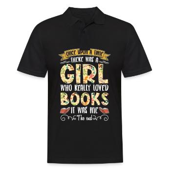 Girls, les livres pour les amateurs de livres vraiment - Polo Homme - noir - Devant - Kai (181cm)