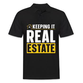 Keep it real estate for real estate agents - Men's Polo Shirt - black - Front - Kai (181cm)