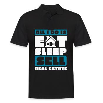 Manger dormir Vendre des biens immobiliers pour - Polo Homme - noir - Devant - Kai (181cm)