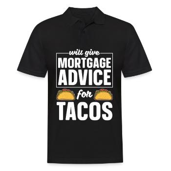 Hypothekenberatung Für Tacos Für Immobilienmakler - Männer Poloshirt - Schwarz - Vorne - Kai (181cm)