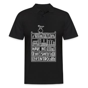 Ich Habe Keine Regalkontrolle Für Buchliebhaber - Männer Poloshirt - Schwarz - Vorne - Kai (181cm)