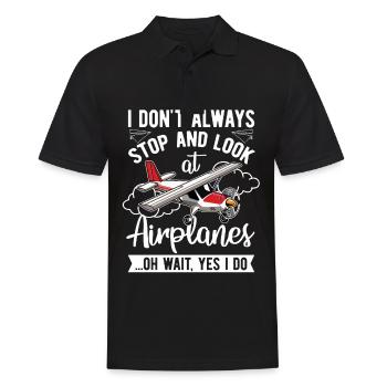 Ich Halte Nicht Immer An Und Schaue Pilot - Männer Poloshirt - Schwarz - Vorne - Kai (181cm)