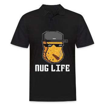 Nug Life Nugget Lover Chicken Nuggets Fast Food - Men's Polo Shirt - black - Front - Kai (181cm)
