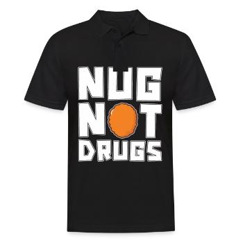 Nug, No drugs, Nugget lovers, - Men's Polo Shirt - black - Front - Kai (181cm)