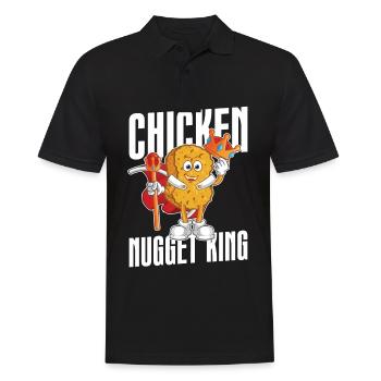 Poulet Nugget King Nugget Lovers Poulet - Polo Homme - noir - Devant - Kai (181cm)