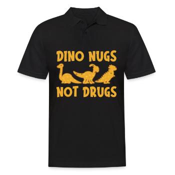 Dino Nugs Nugget Lover Poulet Nuggets Fast Food - Polo Homme - noir - Devant - Kai (181cm)