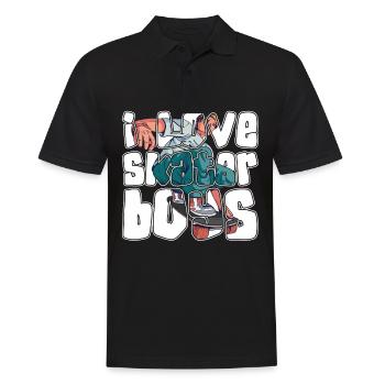 J’adore Skater Boys pour les skateboarders - Polo Homme - noir - Devant - Kai (181cm)